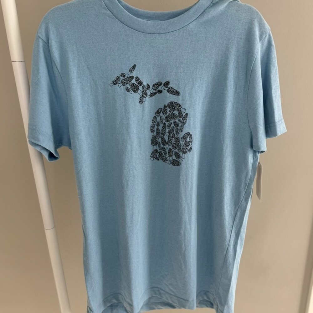 Momentum Outfitters Mushroom MI blue tshirt